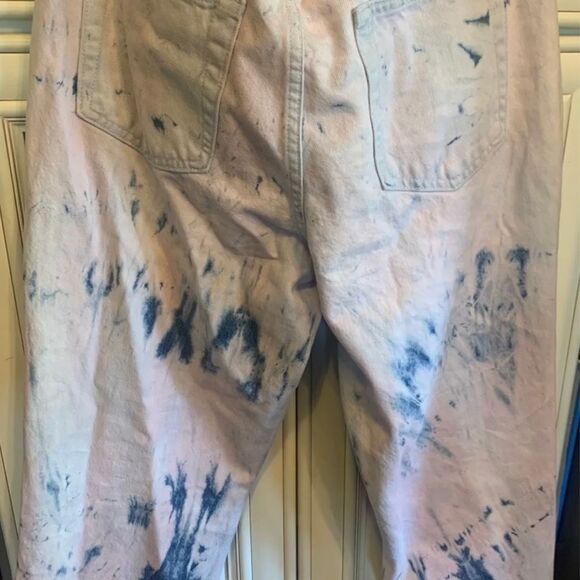 GAP WOMEN'S TIE DYE PINK CHEEKY STRAIGHT HIGH RISE JEAN NWT - Picture 6 of 7